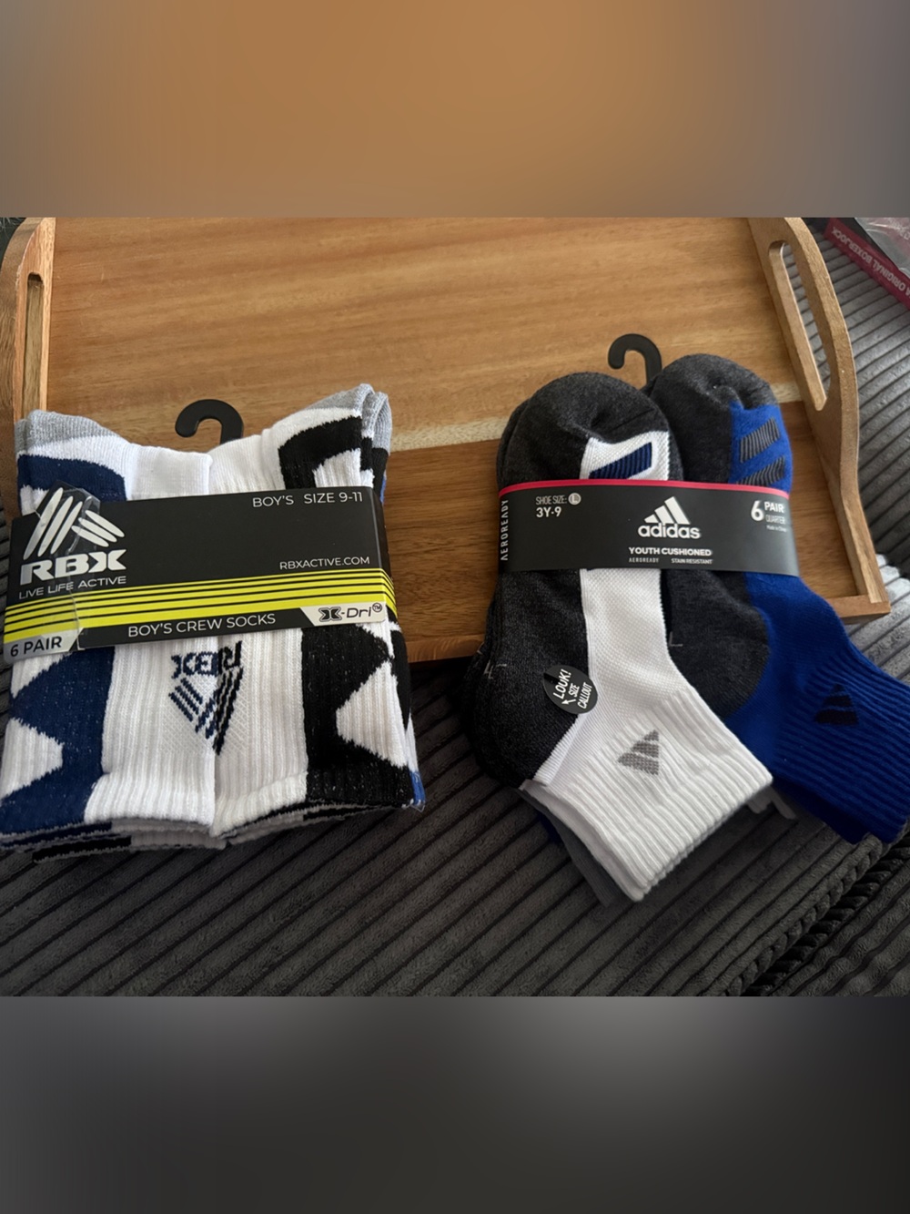 Adidas 6 Pair & RBX 6 Pair Boys Socks NEW